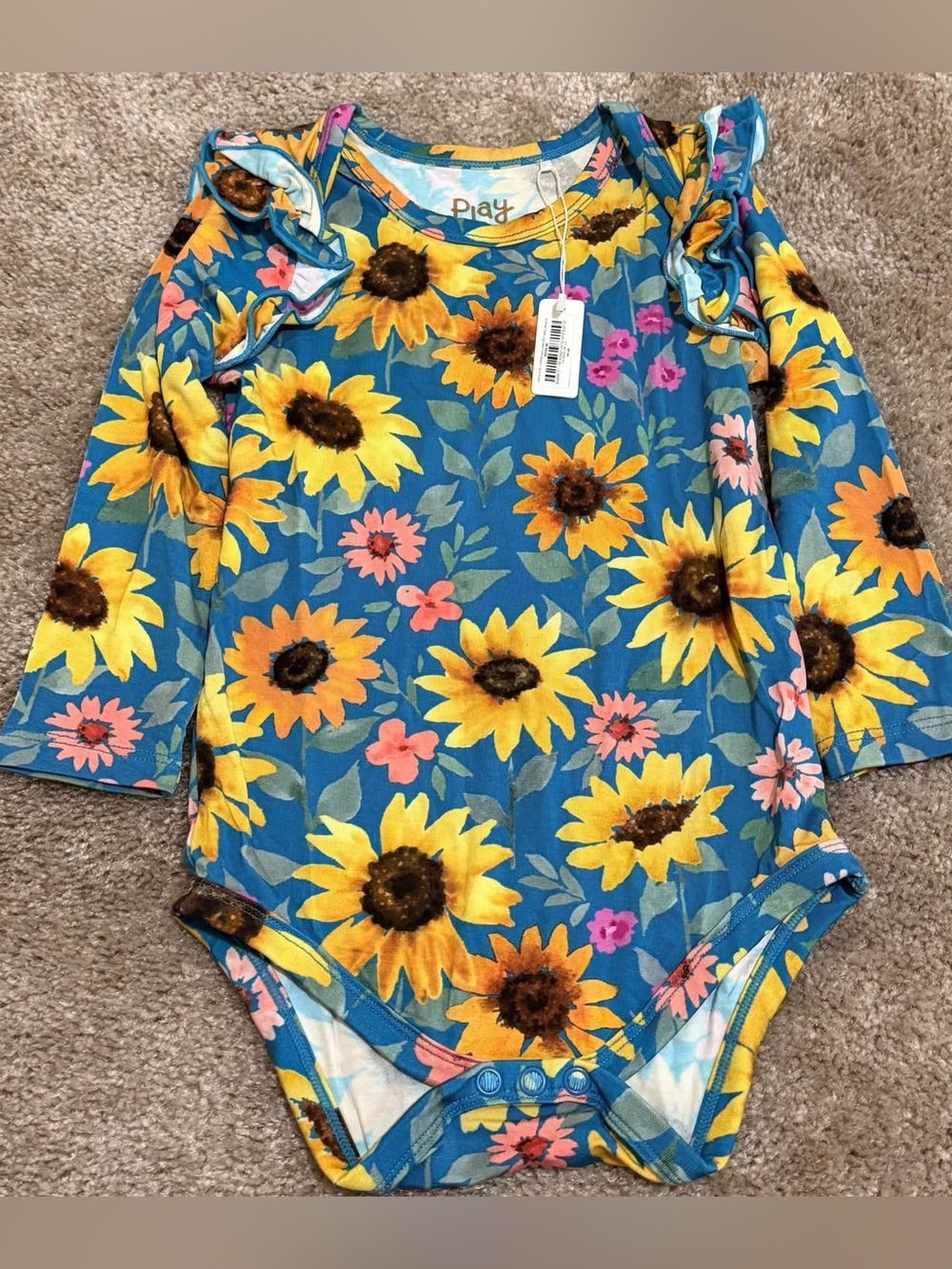 Little Sleepies Sunflower Long-Sleeve Bodysuit 18/24 months